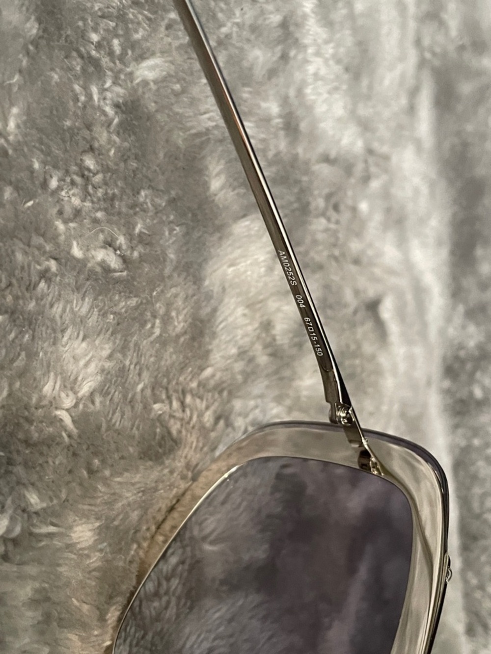 Alexander McQueen AM0252S 004 67 - Silver Smoke Gray Lenses - Picture 3 of 3